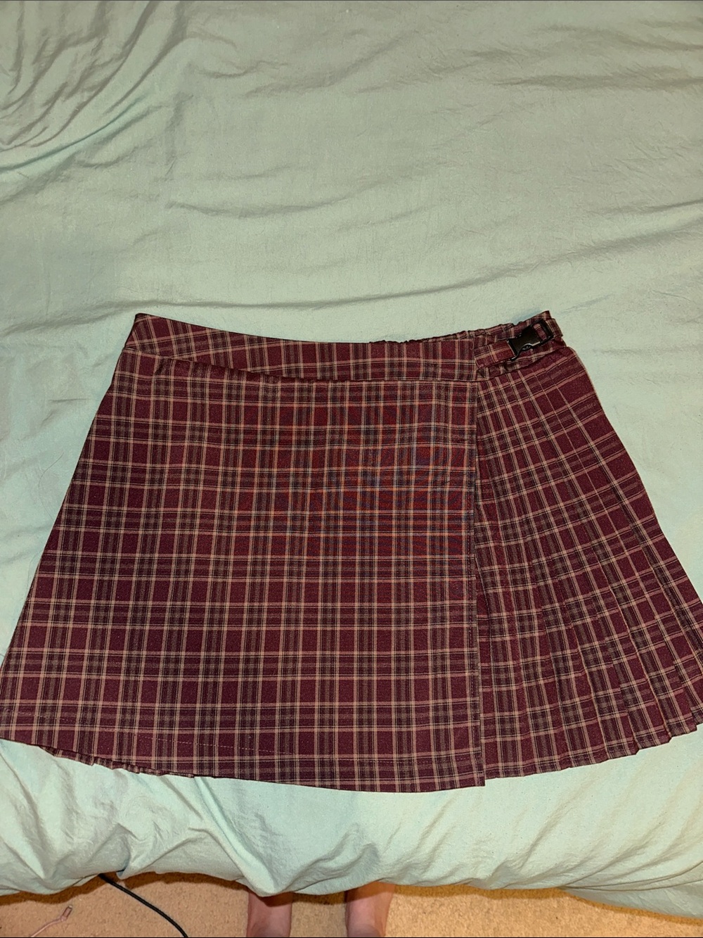 Wild Fable pleated plaid mini skirt